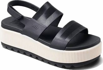 Reef Womens Water Vista Hi Platform Sandal In Black