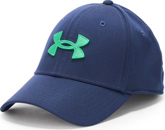 Under Armour Mens Blitzing Cap Stretch Fit, (412) Midnight Navy / / Team Kelly Green, XL-XXL