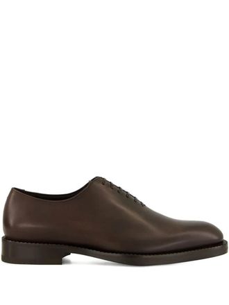 Ferragamo Tramezza leather oxford shoes - Brown