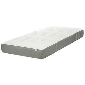 Beliani Beliani - Colch&oacute;n De Espuma Viscoel&aacute;stica Firme Duro Con Funda Extra&iacute;ble De Poli&eacute;ster Con Cremallera Accesorios De Dormitorio Blanco 90 X 200 Cm Cheer