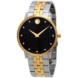 Movado Museum Classic Black Diamond Dial Mens Watch 0607202