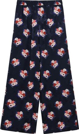 Fendi Wide Trousers, female, Multicolor, Size: 2XS Bouquet Jacquard Trousers