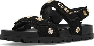Guess Florizi Womens Sandals Black Suede Embellished : 6.5 M, Synthetic