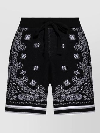 Amiri bandana knit shorts elastic waistband