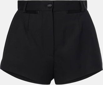 Dolce & Gabbana High-rise wool and silk shorts