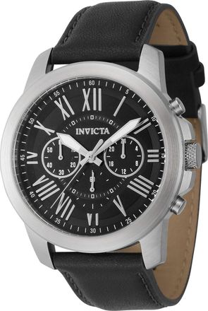 Invicta Specialty 44843 Heren Horloge - Quartz Uurwerk - Roestvrij Staal met zwarte Wijzerplaat - 44mm