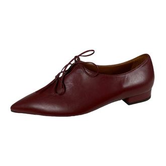 L'autre Chose Burgundy Leather Lace-up Shoes