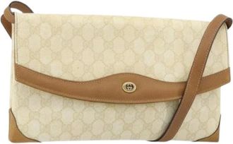 Gucci Pre-owned Cross Body Bags, female, Beige, Size: ONE SIZE Pre-owned Vintage Shoulder Bag