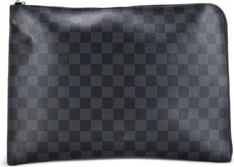 Louis Vuitton Zip Around Pochette Jour Damier Graphite GM clutch bag - Zwart