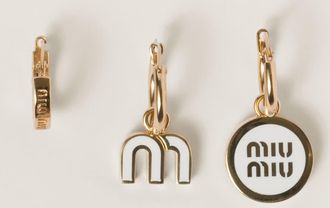 Miu Miu Set of enameled metal earrings