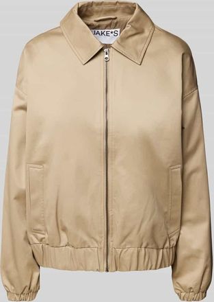 Jake*s Casual Bomberjacke mit Leistentaschen in Beige, Gr&ouml;&szlig;e 36