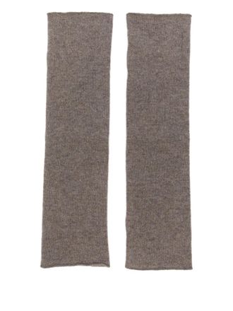 Lisa Yang fingerless gloves - women - Cashmere - One Size - Brown