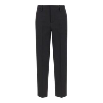 Blumarine Pantalones de corte recto en lana fr&iacute;a - Trousers - Mujer - Negro - 2XS