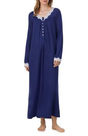 Eileen West Long Sleeve Ballet Nightgown in Navy at Nordstrom, Size X-Large