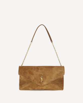 Saint Laurent Borsa a Spalla Cassandre in suede Woman UNI