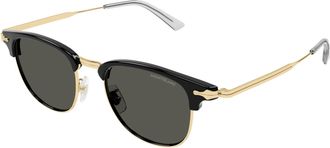 Montblanc Grey Square Mens Sunglasses MB0364S 001 49