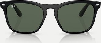Ray-Ban Steve - Occhiali da sole squadrati neri con lenti verdi-Nero