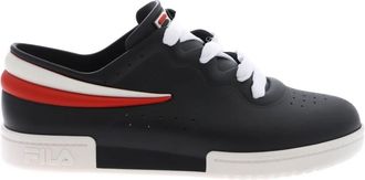 Melissa Zwarte Rubberen Sneakers met Rode en Witte Inzetstukken - Dames - Sneakers - Zwart - 35 EU - Schoenen