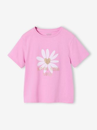 Vertbaudet T-Shirt M&auml;dchen mit Print BASIC malve
