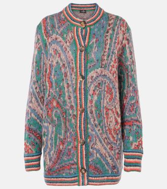 Etro Paisley mohair-blend jacquard cardigan