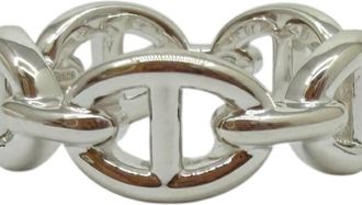 Herm&egrave;s Silver 925 Band Ring (Pre-Owned)