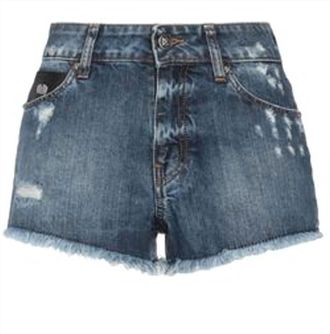John Richmond Womens Denim Shorts In Blue