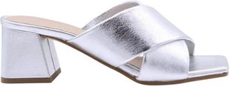 &Egrave; Mia Stijlvolle Muiltjes - Dames - Muiltjes - Grijs - 37 EU - Schoenen