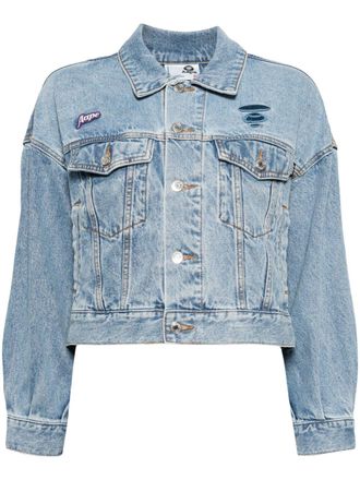 Aape By A Bathing Ape Giacca denim con applicazione - Blu