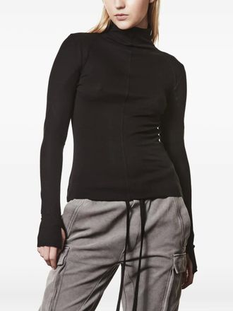 Thom Krom T-shirt con maniche lunghe e collo alto - Nero