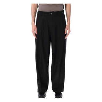 Nine In The Morning Wide Trousers, male, Black, Size: S Damiano Pleated Pant