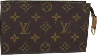 Louis Vuitton Pre-owned Canvas pouches - Dames - Vintage Clutch - Bruin - ONE Size - Leer - Vintage
