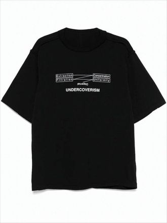 Undercover Boxy Black Short-Sleeve T-Shirt With Graphic Print