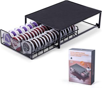 OEM Juego De 60 Cajones Para C&aacute;psulas De Caf&eacute;, Dispensador Moderno, Estante De Almacenamiento De C&aacute;psulas Para Cafetera Con Organizador De C&aacute;psulas