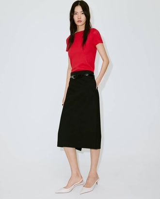 Mango Pullover maglia sottile maniche corte rosso - Donna - XXS - MANGO