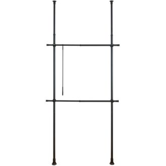 WENKO Sistema Perchero Telesc&oacute;pico Herkules Basic Negro Wenko