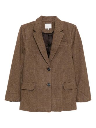 Reformation James blazer - women - Polyester/Other fibres/Wool/NAIA Cellulosic Fiber - S - Brown