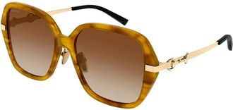 Gucci Brown Gradient Square Ladies Sunglasses GG2055SA 003 57