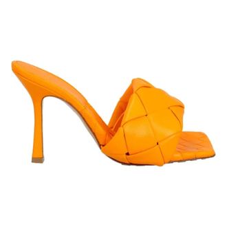 Bottega Veneta Leather sandals - Dames - Muiltjes - Oranje - 36 EU - Leer - Schoenen