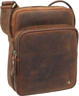 Visconti Toscana Collection Riley Distressed Oiled Leather Shoulder Bag TC68 Oil Tan