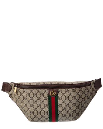 Gucci Gg Supreme Canvas & Leather Belt Bag