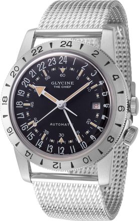 Glycine Mens Airman The Chief GMT 40mm Automatic Watch