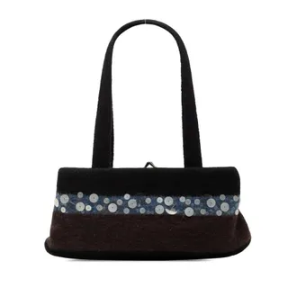 Bottega Veneta Pre-owned Bottega Veneta Wool and Sequin Embellished Clasp Shoulder Bag Ladies OHZRYRA4BUIYW4XB