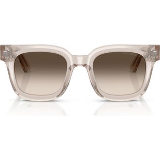Emporio Armani 47mm Square Sunglasses in Shiny Tundra Brown at Nordstrom