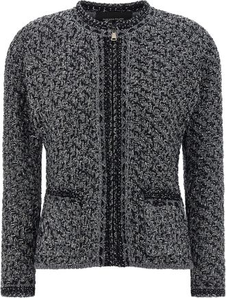 Fabiana Filippi Tweed Jacket Puffer Jackets Blu-Donna