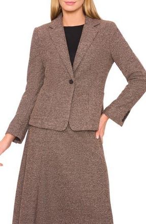 Halogen One-Button Tweed Knit Blazer in Delicioso at Nordstrom Rack, Size Xx-Small