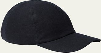 Loro Piana Mens Ivy Linen Six-Panel Baseball Cap