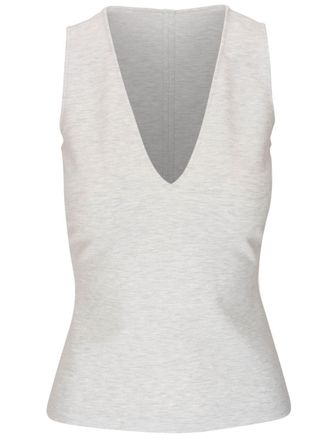 Dorothee Schumacher Top smanicato con scollo a V - Grigio