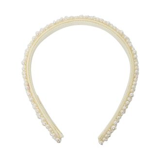 Jennifer Behr Bria Pearl-embellished Headband