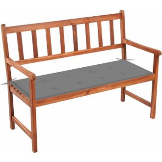 vidaXL Banco De Jard&iacute;n Con Coj&iacute;n Madera Maciza De Acacia 120 Cm Vidaxl