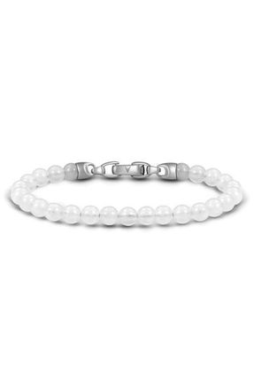 Vincero Spiritual Bead Birthstone Bracelet in April /Crystal Quartz at Nordstrom, Size 8.5